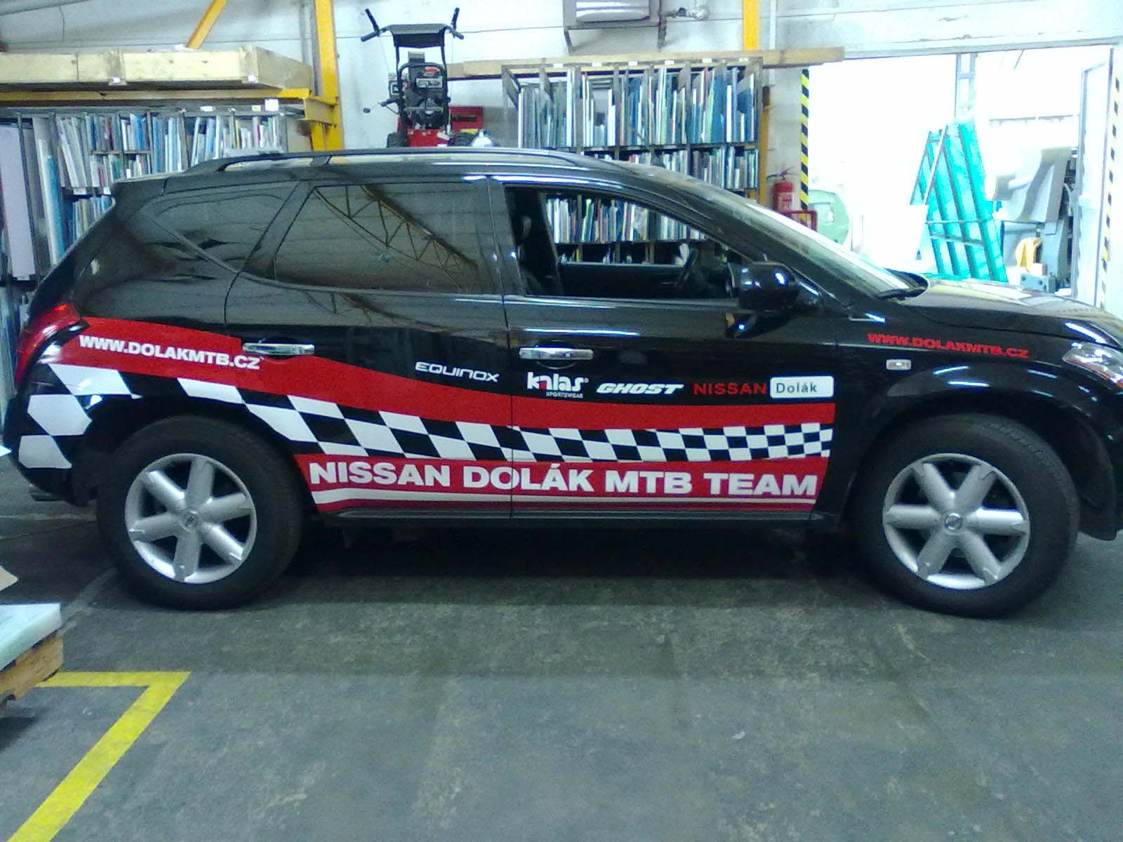 Polep auta Nissan Dolák MTB Team